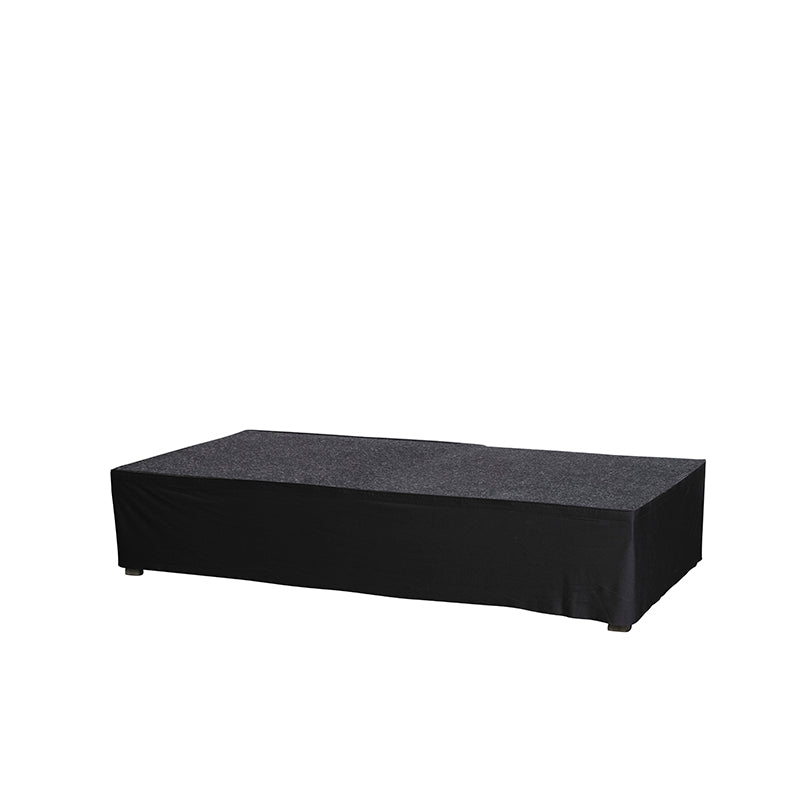 Podiumrok zwart, 610 x 40 cm (strak)