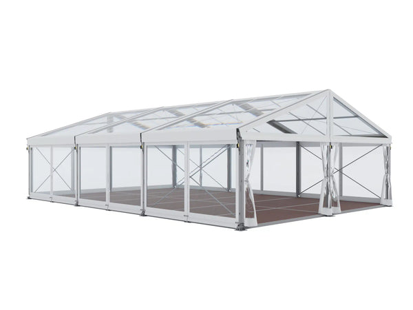 Alu-tent met transparant dak